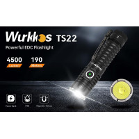 Ручной фонарик Wurkkos TS22 мощный аккумуляторный светодиодный фонарь (Black)
