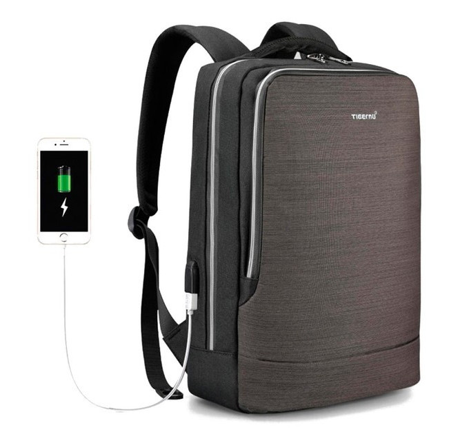 Рюкзак городской Tigernu T-B3331A 22л с USB для ноутбука 15.6'' (Black) (17056)