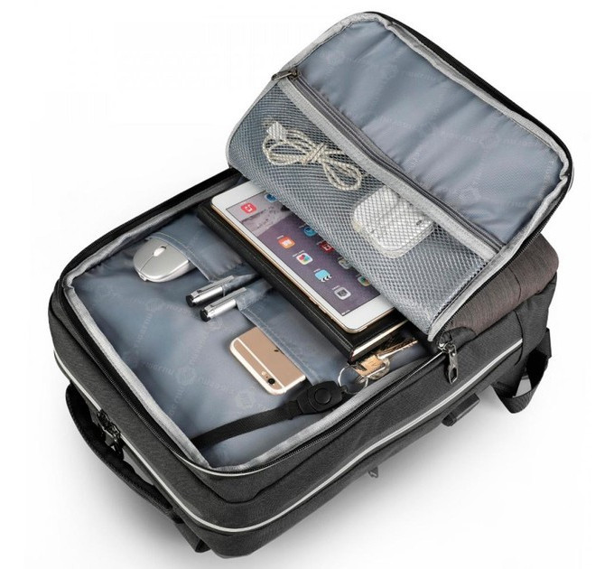 Рюкзак городской Tigernu T-B3331A 22л с USB для ноутбука 15.6'' (Black) (17056)