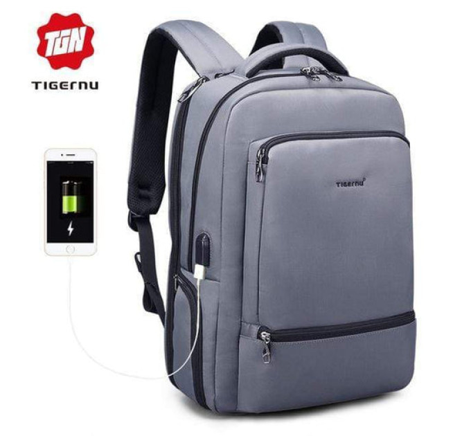Рюкзак городской Tigernu T-B3585 с USB портом и отсеком для ноутбука 15,6