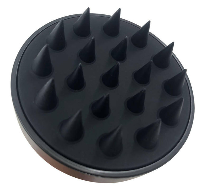 Силіконова масажна гребінець для миття волосся LVR 008 (Black) (16600)