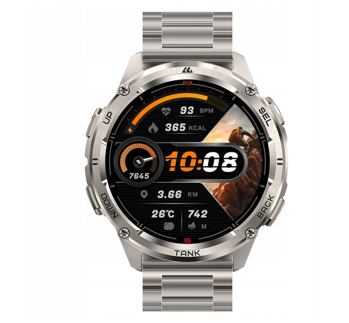 Смарт-часы Kospet Tank T3 Ultra 2 Special Edition Два ремешка Original (Silver) (18652)