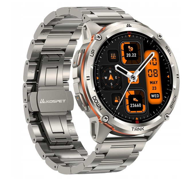 Смарт-часы Kospet Tank T3 Ultra 2 Special Edition Два ремешка Original (Silver) (18652)