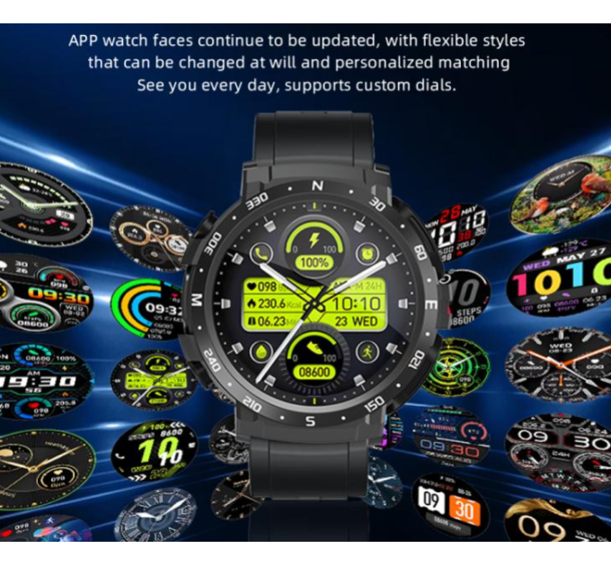 Смарт-часы с наушниками LEMFO Q10 Original силиконовый ремешок (Black Black) (18754)