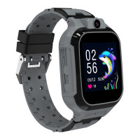 Смарт-часы телефон детские  LEMFO LT37 4G GPS Wi-Fi с видеозвонком SIM-карта Original силиконовый ремешок (Black)