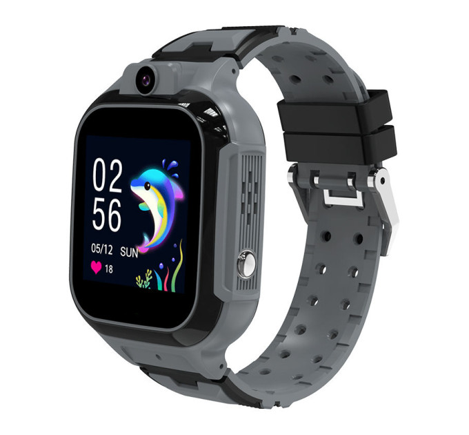 Смарт-часы телефон детские  LEMFO LT37 4G GPS Wi-Fi с видеозвонком SIM-карта Original силиконовый ремешок (Black) (18756)