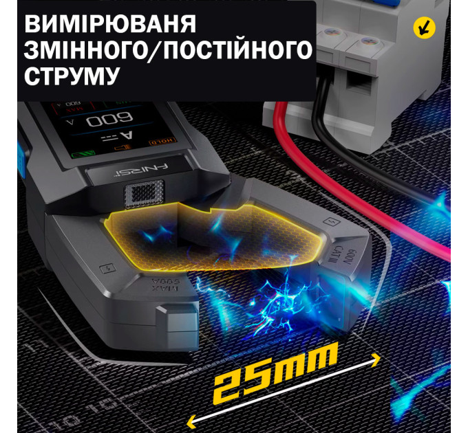 Токоизмерительные клещи мультиметр Fnirsi DMC-100 умный цифровой тестер с цветным дисплеем (19166)
