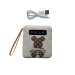 УМБ Power Bank 5000mAh повербанк с экраном и фонариком 4 в 1 (Bearbrick White) (17531)