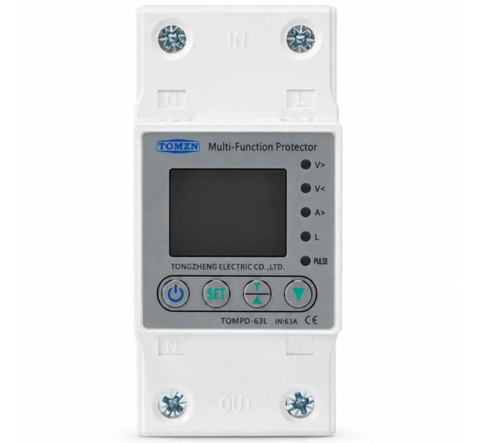 Умный автоматический выключатель Tuya Wi-Fi TOMZN TOMPD-63LW 220V 63A Цифровое реле со счетчиком (19646)