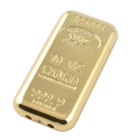 Зажигалка газовая cлиток золота (Gold)