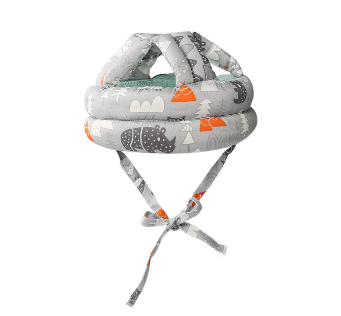 Защитный шлем для малыша от ударов головой LVR 021 мягкая шапка для ползания (Grey) (18986)