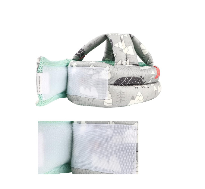 Защитный шлем для малыша от ударов головой LVR 021 мягкая шапка для ползания (Grey) (18986)