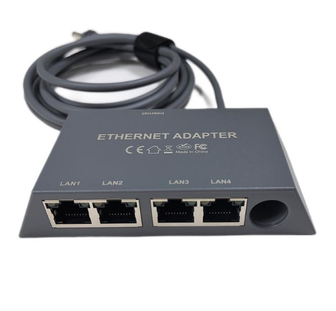 Адаптер сетевой Ethernet RZ-0198 для Starlink Mini спутниковой системы, 4-портовый гигабитный сетевой разветвитель (19400)