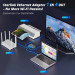 Адаптер сетевой Ethernet RZ-0198 для Starlink Mini спутниковой системы, 4-портовый гигабитный сетевой разветвитель (19400)