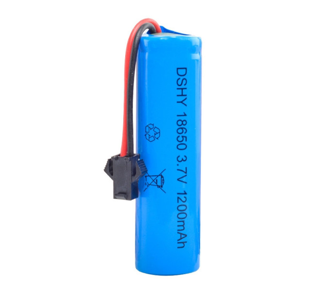Аккумулятор 18650 3.7V 1200 mAh с коннектором JST SM-2P для детских игрушек и вертолетов (18858)