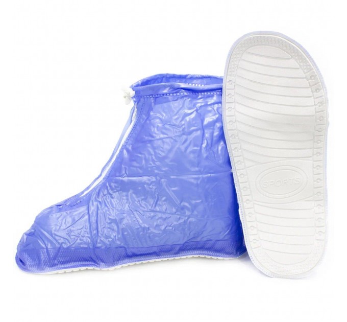 Бахилы на обувь ПВХ от воды и грязи Lesko SB-101 L 39-40 (Blue) (15037)