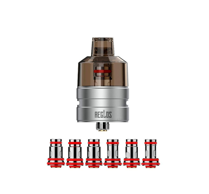 Бак для вейпа на випарниках Uwell Aeglos 26.5mm 4.5ml Original + 6 випарників (Нержавіюча сталь) (16661)