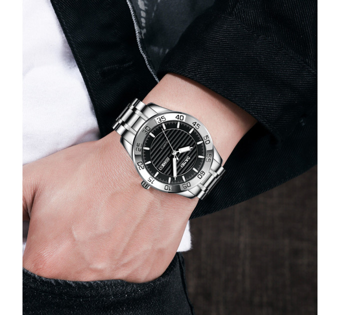 Часы наручные Skmei 9293 (Silver Black, 9293SIBK) (18377)
