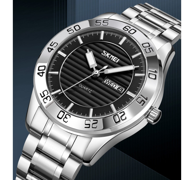 Часы наручные Skmei 9293 (Silver Black, 9293SIBK) (18377)