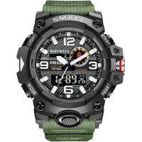 Часы наручные Smael 8035 Original с двойным дисплеем (Army Green)
