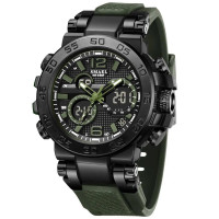 Часы наручные Smael 8106 Original с двойным дисплеем (Army Green)