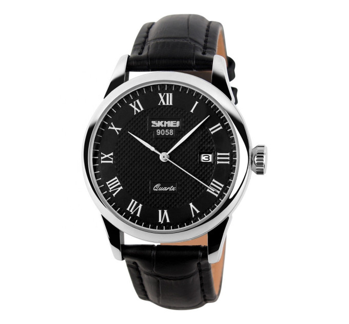 Часы наручные мужские Skmei 9058 (Black Man Stainless Steel, 9058SBK-B) (18411)