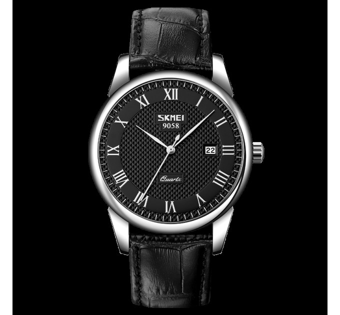 Часы наручные мужские Skmei 9058 (Black Man Stainless Steel, 9058SBK-B) (18411)