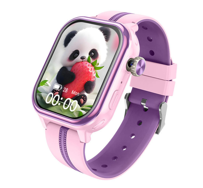 Детские смарт-часы Wonlex KT39 Original часы-телефон с видеозвонком GPS WI-FI и SIM-картой (Pink) (19137)