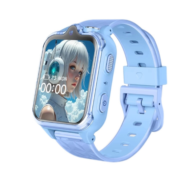 Детские смарт-часы Wonlex KT42 Original часы-телефон с видеозвонком GPS WI-FI и SIM-картой (Blue) (19142)