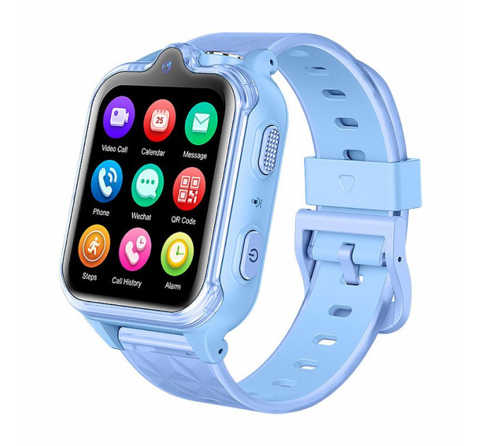 Детские смарт-часы Wonlex KT42 Original часы-телефон с видеозвонком GPS WI-FI и SIM-картой (Blue) (19142)