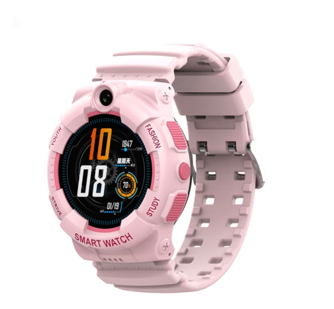 Детские умные смарт-часы Wonlex KT25  с камерой WI-FI GPS SIM-карта видеозвонок Original (Pink) (17772)