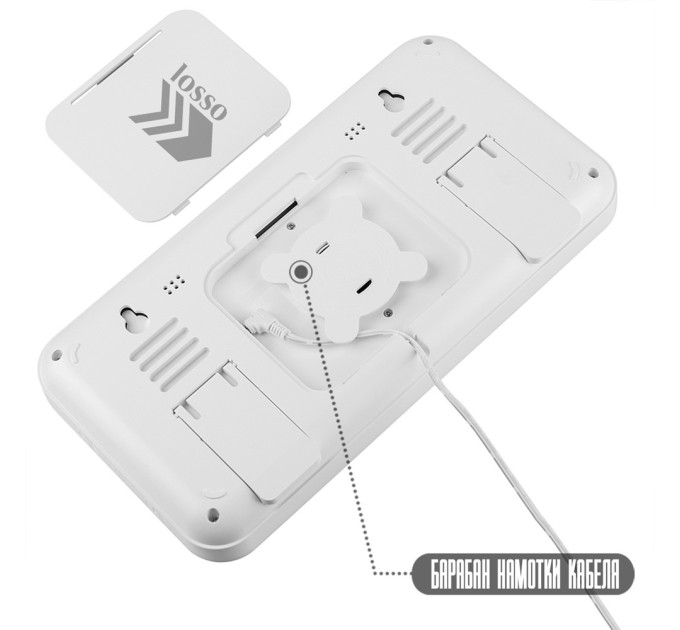 Электронные часы настольные и настенные LOSSO Premium W-500 интерьерные светодиодные (White) (18969)