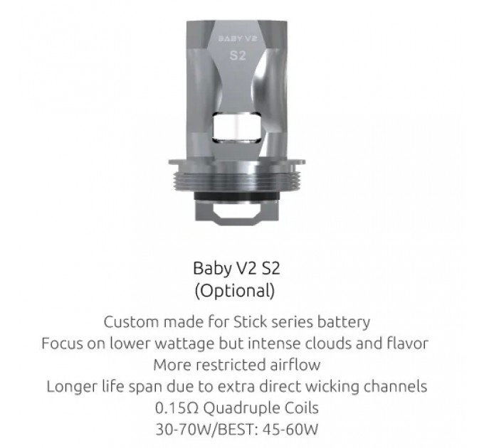 Випарник Smok Baby V2 Original Coil (Quadruple S2 - 0.15 Ом)