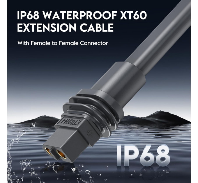 Кабель питания для Starlink Gen 3 12AWG с разъемами XT60 2м (19909)