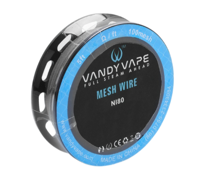 Катушка сетки Vandy Vape Ni80 Mesh Wire DIY 100mesh 1.2 ohm original 1.5 м (18340)