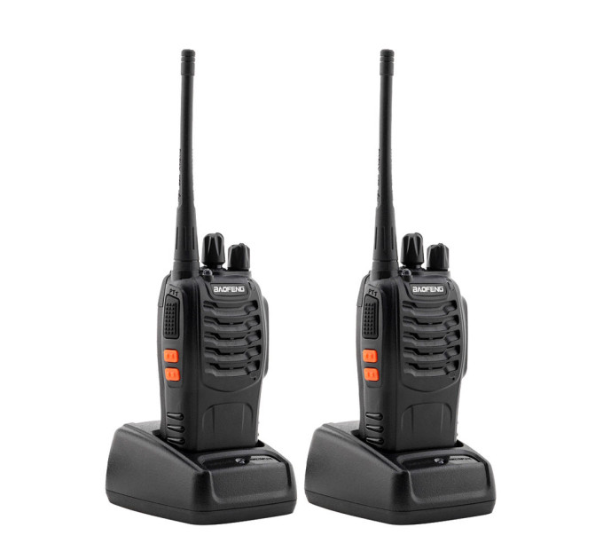 Комплект двух Портативных тактических Раций с Гарнитурой Baofeng BF-888S 2W на 16 каналов UHF(400-470 МГц) (18837)