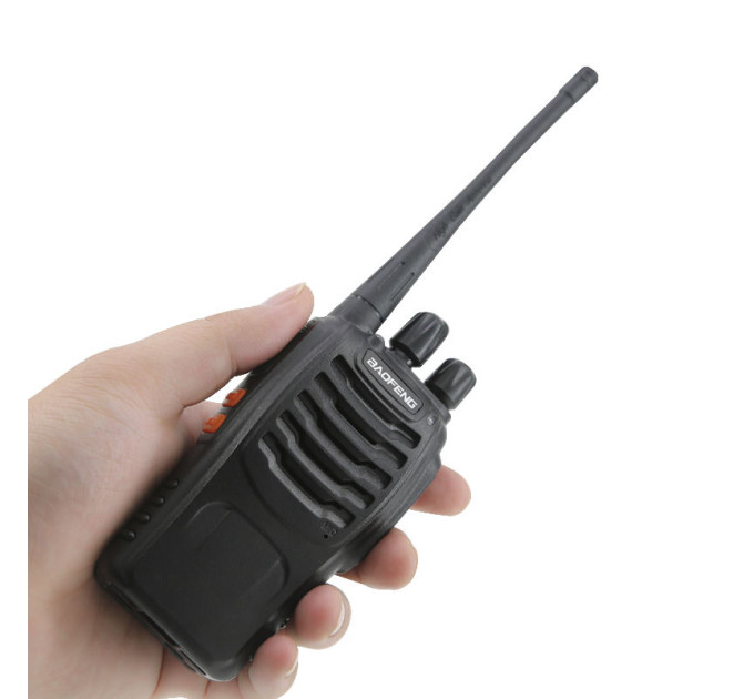 Комплект двух Портативных тактических Раций с Гарнитурой Baofeng BF-888S 2W на 16 каналов UHF(400-470 МГц) (18837)