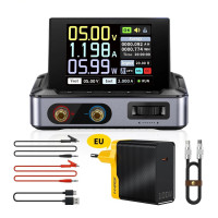 Лабораторный блок питания Fnirsi DPS-150 С2С PD (1CH, 30V, 5A) +кабель и блок зарядки (Blue)