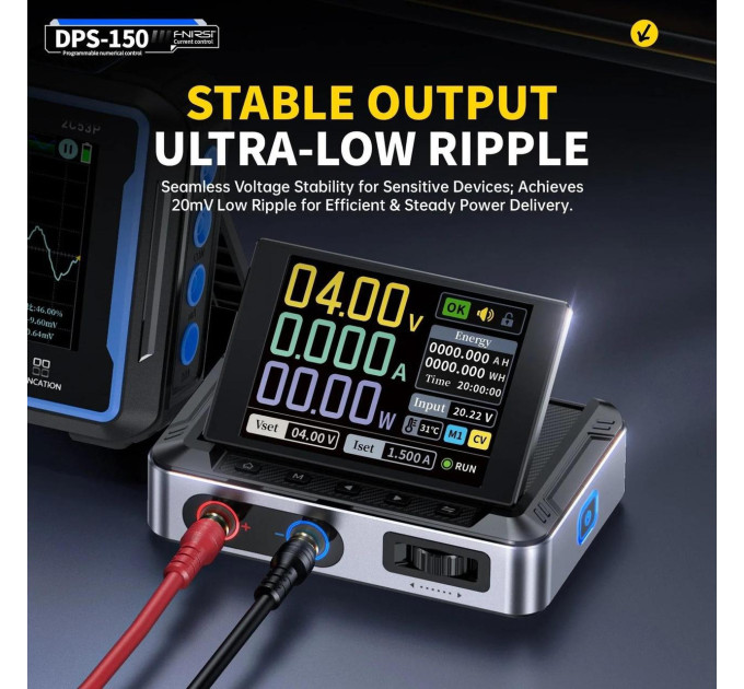 Лабораторный блок питания Fnirsi DPS-150 С2С PD (1CH, 30V, 5A) +кабель и блок зарядки (Blue) (19662)