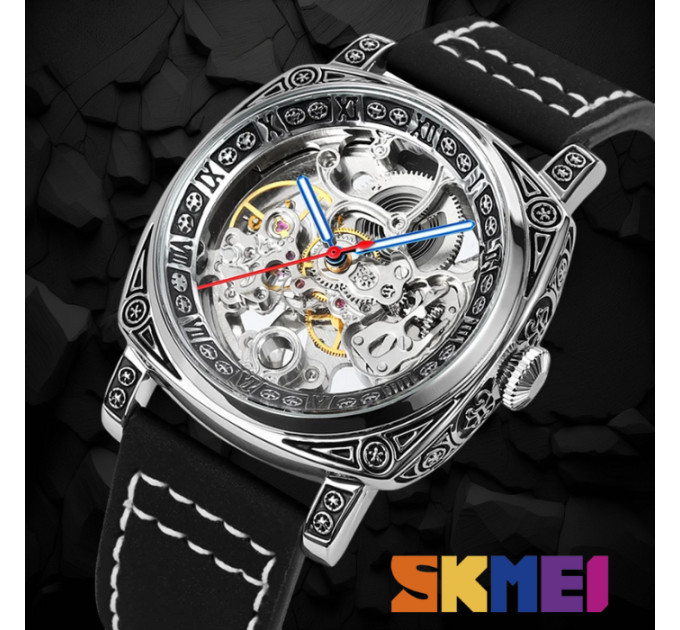 Механические часы наручные скелетон с автоподзаводом Skmei 9271 (Black, 9271BK) (18388)