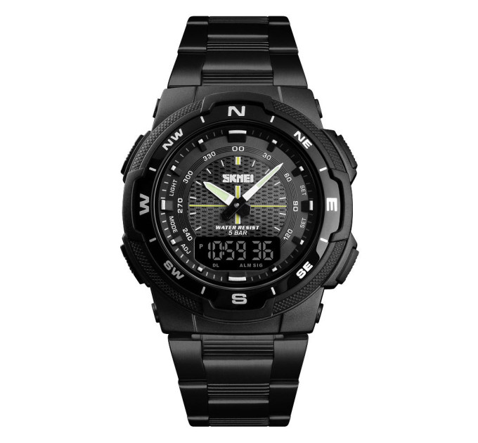 Мужские наручные часы Skmei 1370 Original (Black Black, 1370BKBK) (17130)