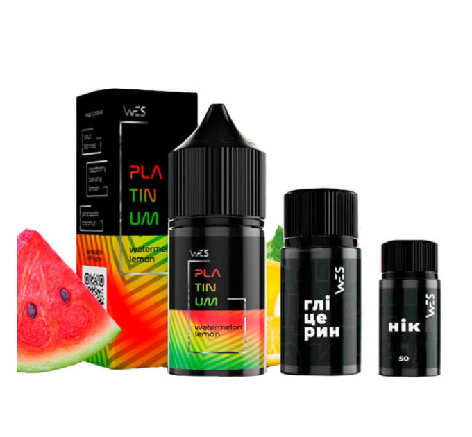 Набор для самозамеса солевой WES Platinum 30 мл (Watermelon Lemon арбуз с лимоном, 0-50 мг) (17403)