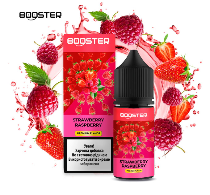 Набор компонентов для самозамеса солевой BOOSTER 30 мл (Strawberry Raspberry, Клубника Малина 0-50 мг) (19098)