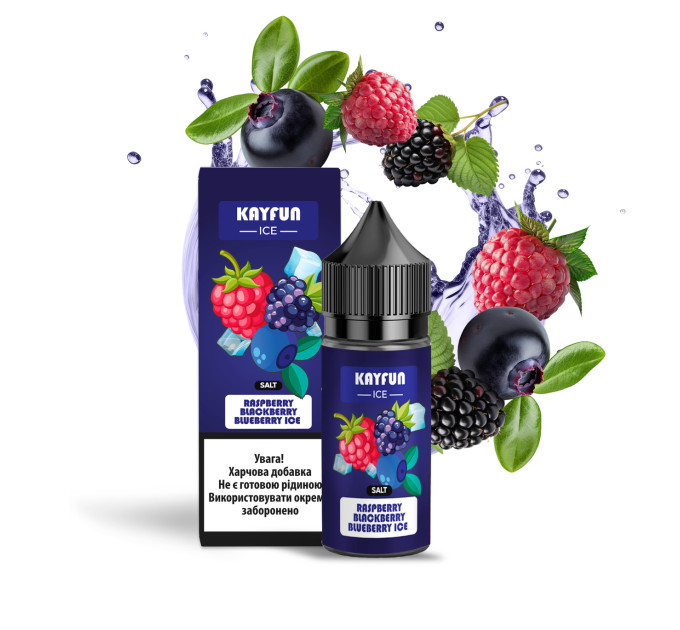 Набор компонентов для самозамеса солевой Flavorlab Kayfun Ice 30 мл (Raspberry Blackberry Blueberry Ice, Малина ежевика черника айс 0-65 мг) (19781)