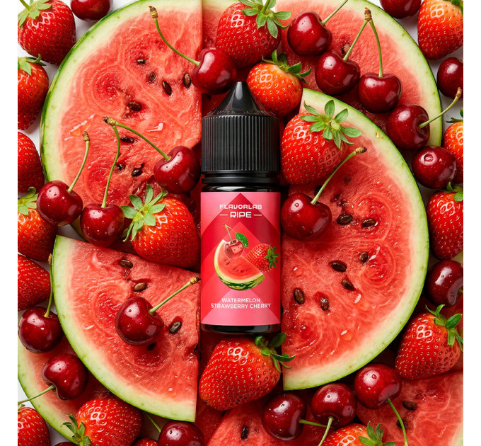 Набор компонентов для самозамеса солевой Flavorlab Ripe 30 мл (Watermelon Strawberry Cherry Арбуз с клубникой и вишней, 0-50 мг) (19490)