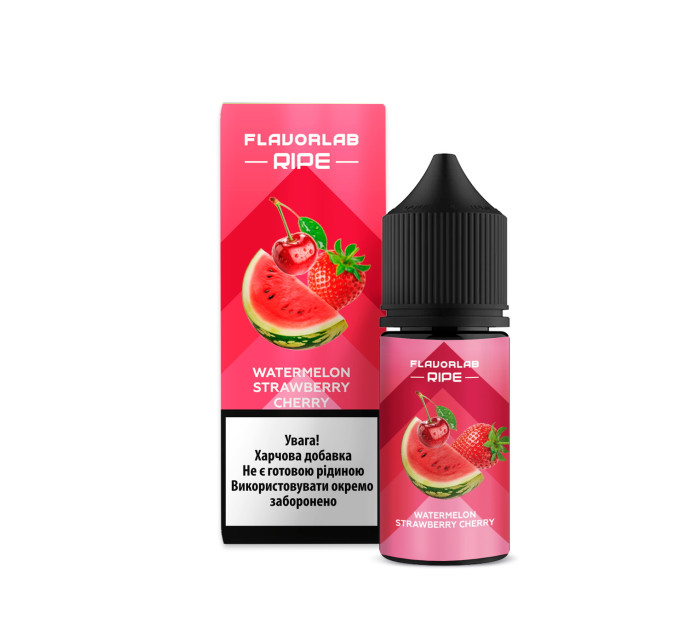 Набор компонентов для самозамеса солевой Flavorlab Ripe 30 мл (Watermelon Strawberry Cherry Арбуз с клубникой и вишней, 0-50 мг) (19490)