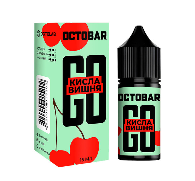 Набор компонентов для самозамеса солевой Octobar GO 30 мл (Кислая Вишня, 0-50 мг) (19854)