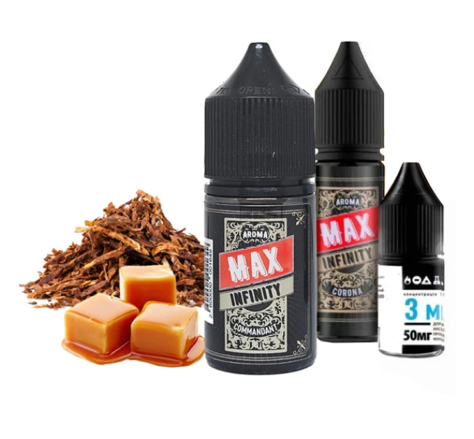 Набор компонентов для самозамеса солевой жидкости Flavorlab Infinity MAX 30 мл (Commandant Табак с карамелью, 0-50 мг) (17921)