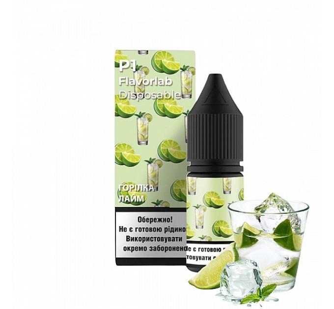Набор компонентов для самозамеса солевой жидкости Flavorlab P1 10 мл (Vodka Lime Водка лайм, 0-50 мг) (17915)