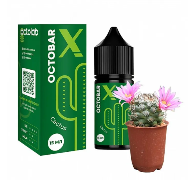 Набор компонентов для самозамеса солевой жидкости Octobar X 30 мл (Cactus Кактус Ананас, 0-65 мг) (17893)
